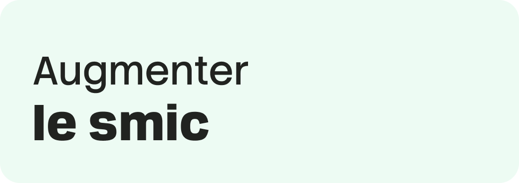Mesure du programme : Augmenter le SMIC